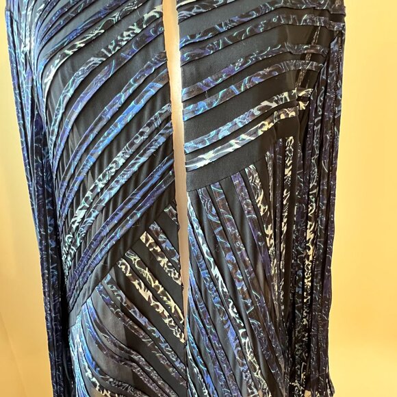 ✨Chico's Travelers Collection Sheer Open Cardigan Jacket Size 2 (L) Blue✨ - Picture 4 of 13